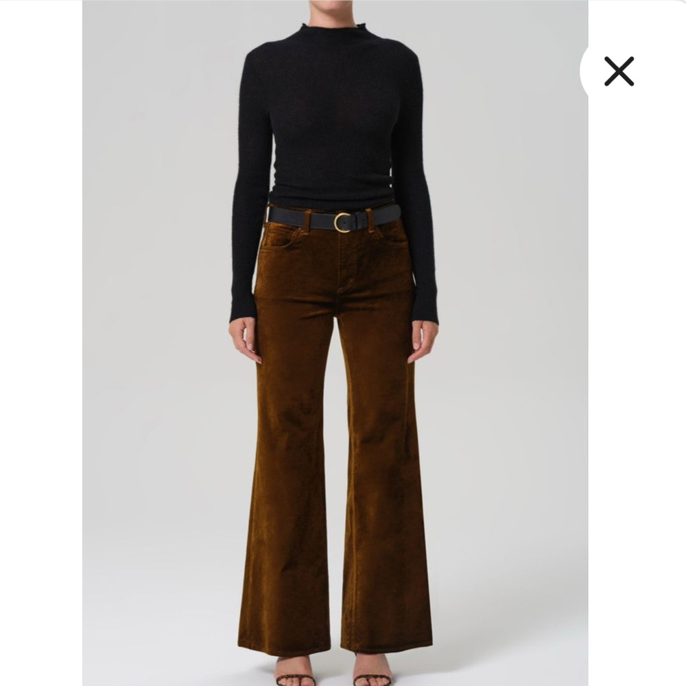 NWT Citizens of Humanity Golden Velvet Wide Legged Pants